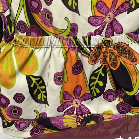 Sheila Moon/ San Francisco /  Half Zip Floral/ Cycling Top / size LG/ - Picture 3 of 4